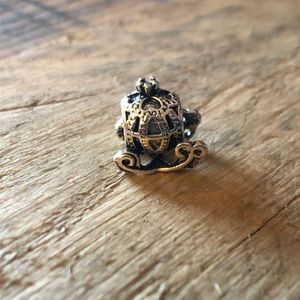 Silver Tone Horse Carriage Charm